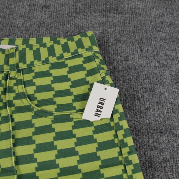 Lisa Says Gah Jeans Women 28 Robyn Wide Leg Vintage Rug Bocce Court Geometric - Picture 6 of 16